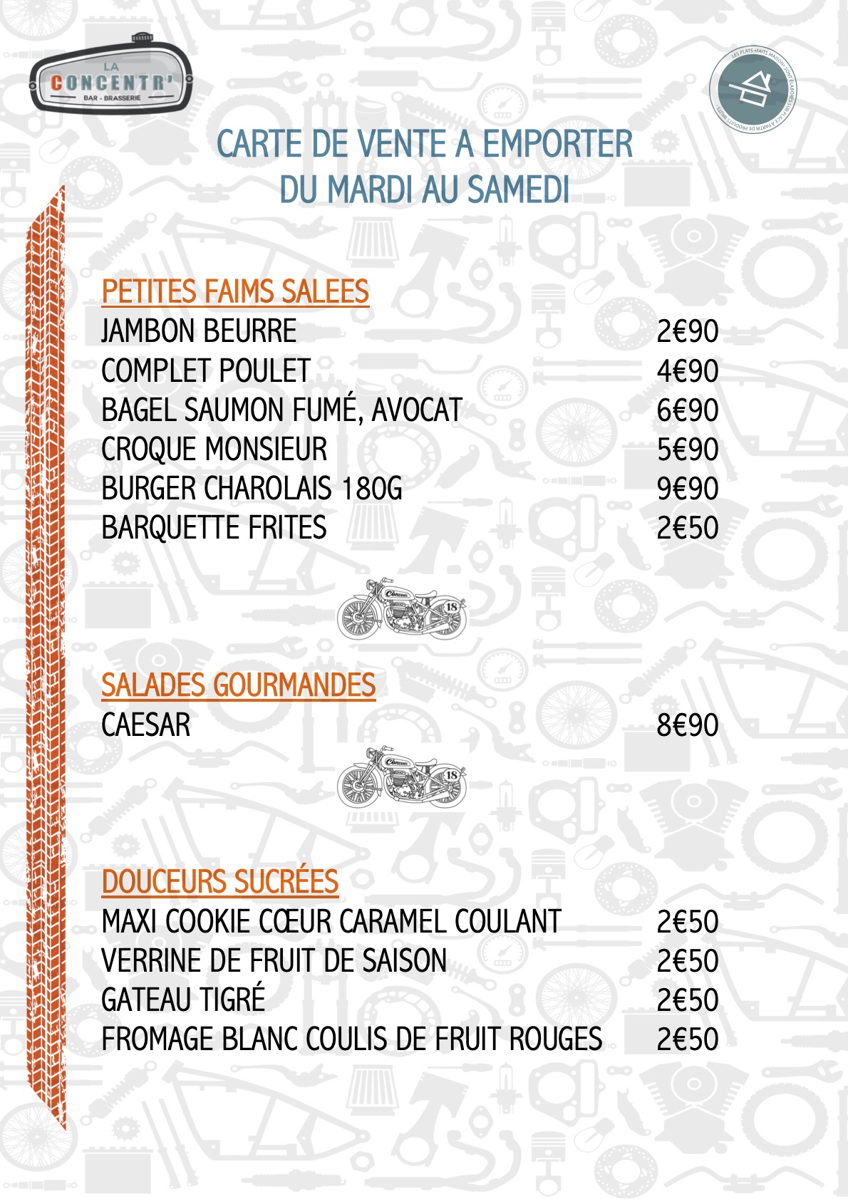 Vente à emporter La Concentr'